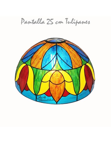 Crea tu lámpara vitral estilo Tiffany con este bello diseño. (Se vende sin pintar)