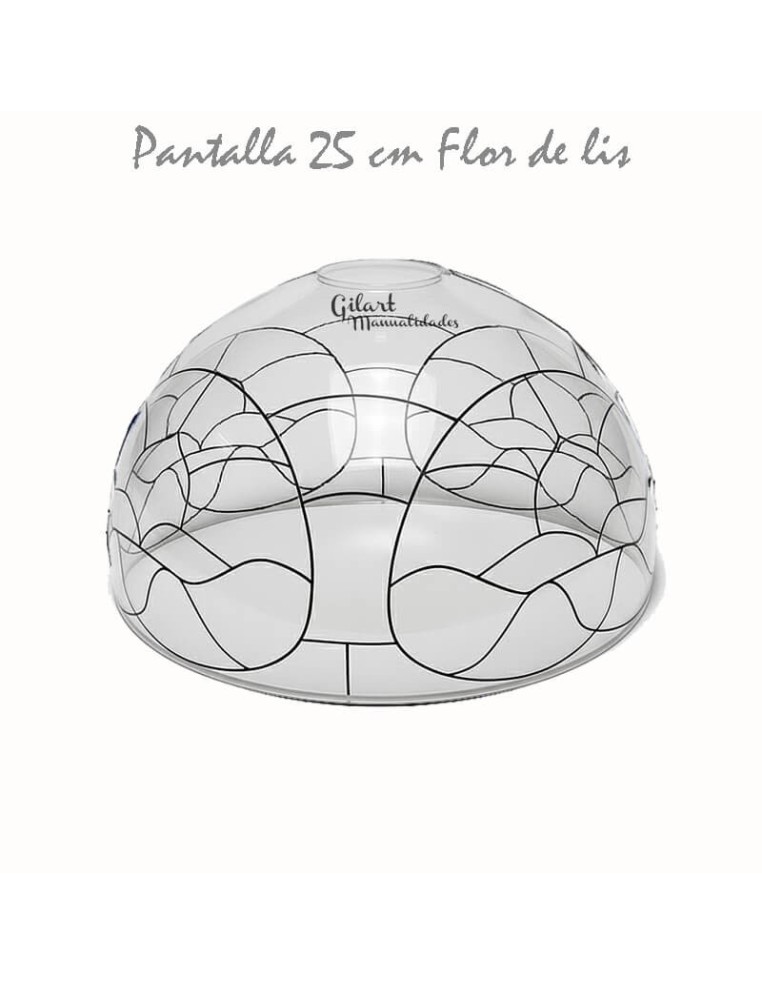 Crea tu propia lámpara de vitral Tiffany 25 cm. El clásico diseño Flor de Lis te espera.