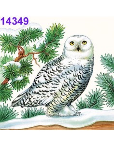 Servilletas Decoupage Búho Nieve: magia invernal y creatividad para tu Navidad. ❄️