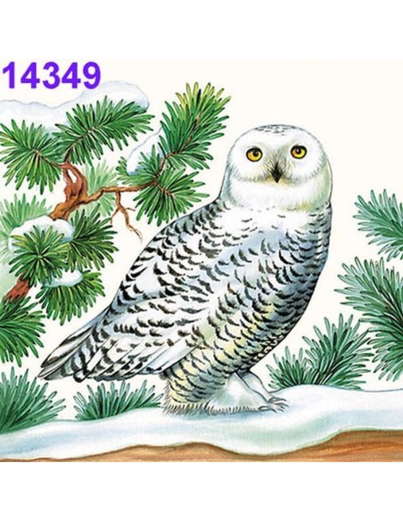 Servilletas Decoupage Búho Nieve: magia invernal y creatividad para tu Navidad. ❄️