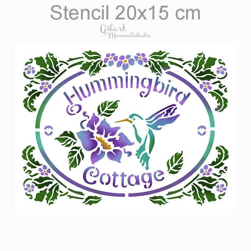 Stencil plantillas Stamperia KSD293 Colibrí