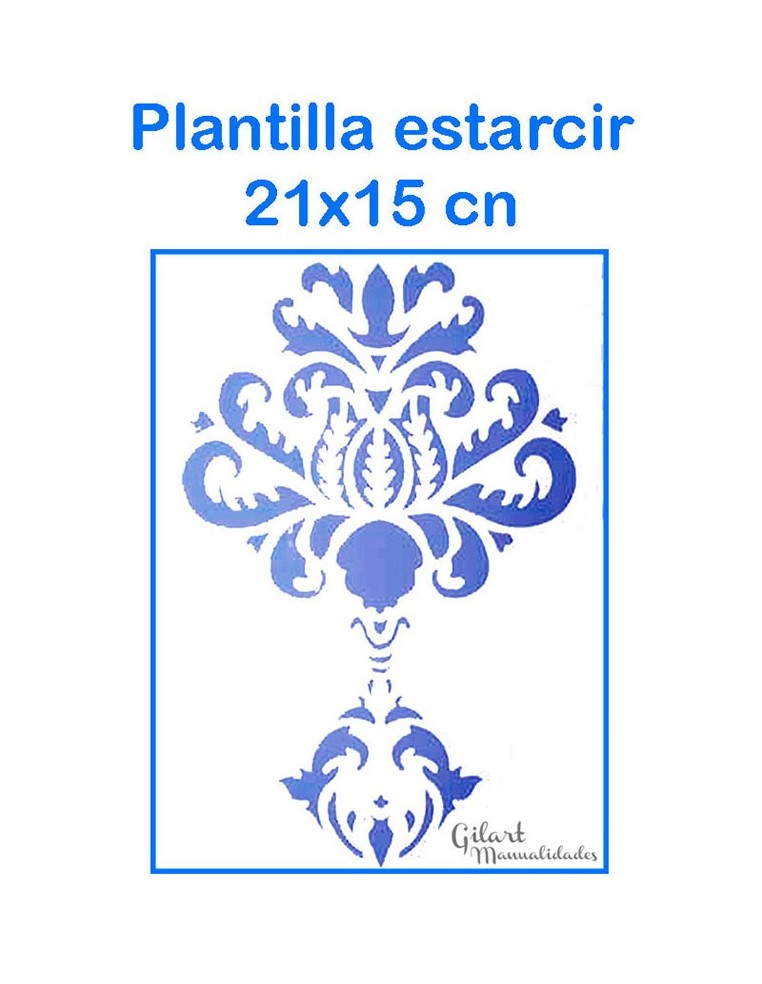 Stencil Plantilla Ornamento 21x15 cm - Dale un toque elegante a tus creaciones.