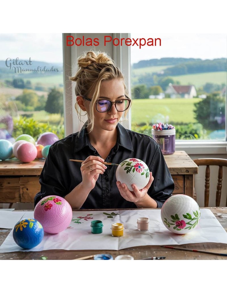 Bolas de Poliestireno de Alta Densidad para decoración y manualidades.