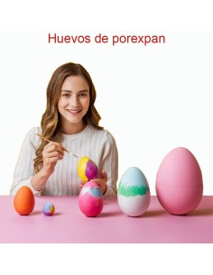 ¡Crea magia esta Pascua! Huevos de Poliestireno para manualidades y decoración DIY.
