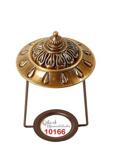 Soporte Lira Zamac Cobre Envejecido (100x85 mm) para pantallas Tiffany