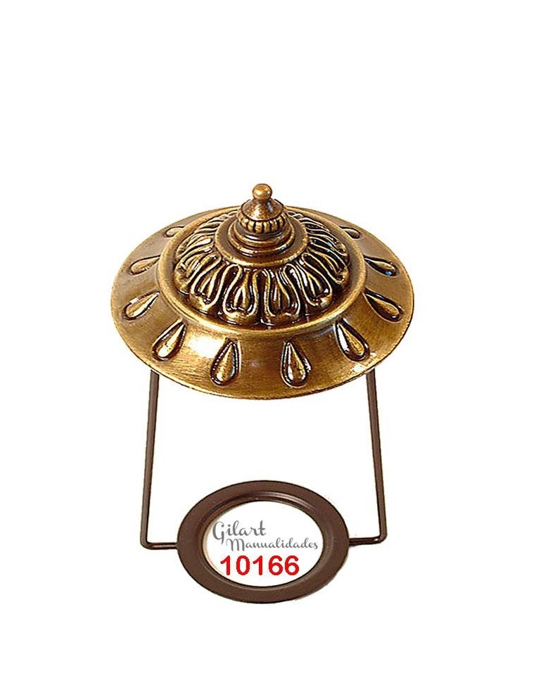 Soporte Lira Zamac Cobre Envejecido (100x85 mm) para pantallas Tiffany