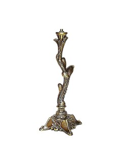 Pie de Lámpara Árbol Zamak Estilo Bronce 31 cm, ideal para lámparas Tiffany