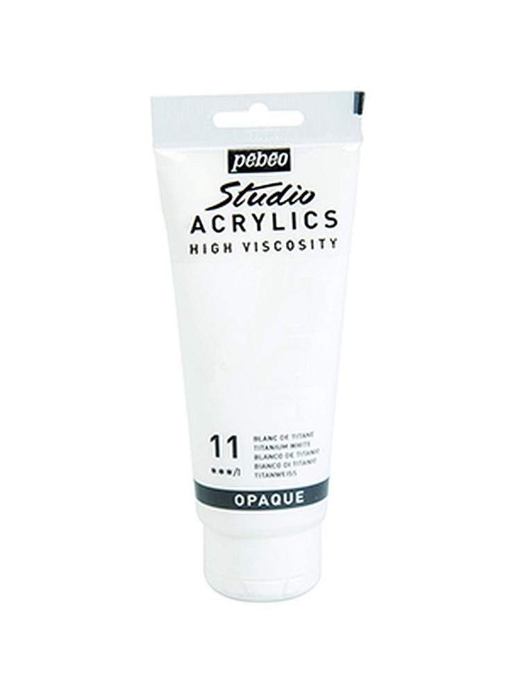 Crea luces puras y mezclas luminosas con el Blanco Titanio de Pebeo Studio.