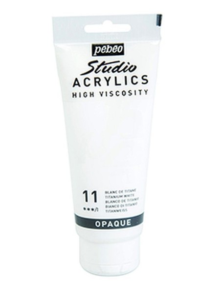 Crea luces puras y mezclas luminosas con el Blanco Titanio de Pebeo Studio.