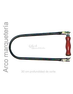 Arco de sierra de precisión Gilart con profundidad de corte de 30 cm, ideal para calados detallados en marquetería profesional