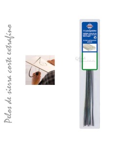 Kit 12 pelos de sierra Pebaro extrafinos para marquetería. Repuesto de calado en Gilart.