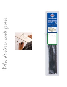 Pelos de sierra gruesos Pebaro para marquetería. Kit 12 unidades para corte resistente.