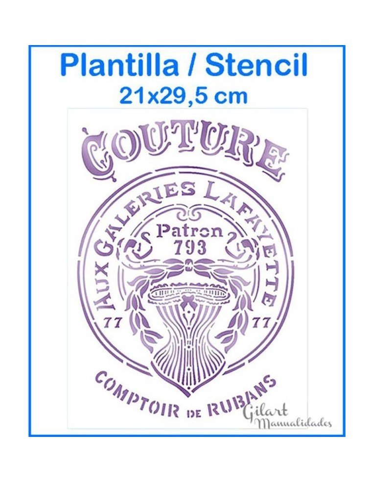 Plantilla stencil galerías Lafayette Stamperia para decorar con estilo y precisión vintage