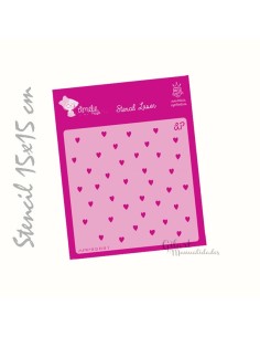 Crea fondos románticos y detalles llenos de afecto con esta plantilla de corazones de la marca Amelie