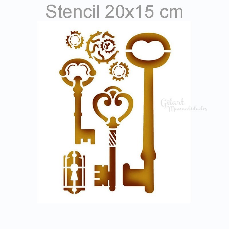 Stencil plantillas Stamperia KSD275 Llaves