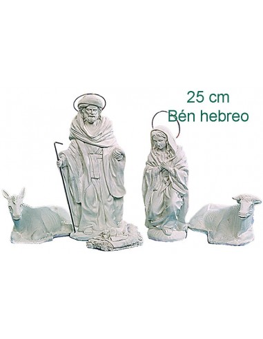 NACIMIENTO NAVIDAD HEBREO 5 Piezas de 25 cm H1641
