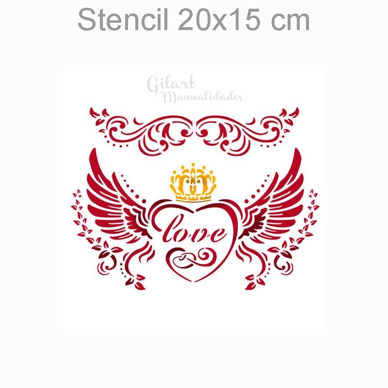 Stencil plantillas Stamperia KSD273 Love