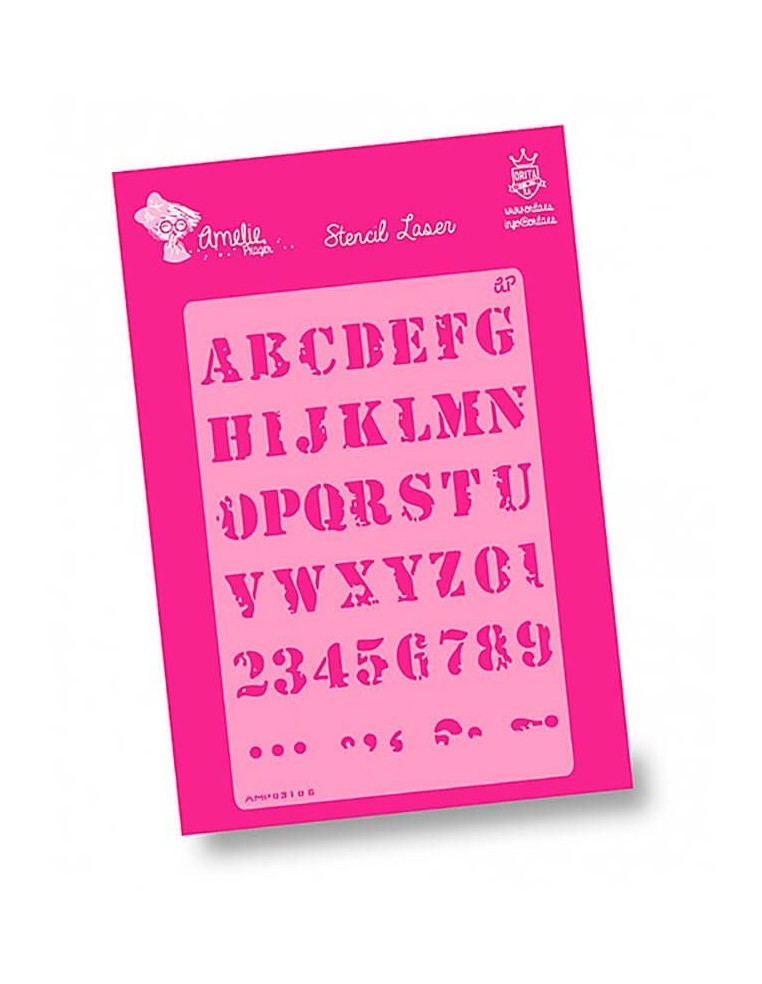 Crea letreros personalizados y frases únicas en tus proyectos decorativos con esta plantilla de abecedario Amelie