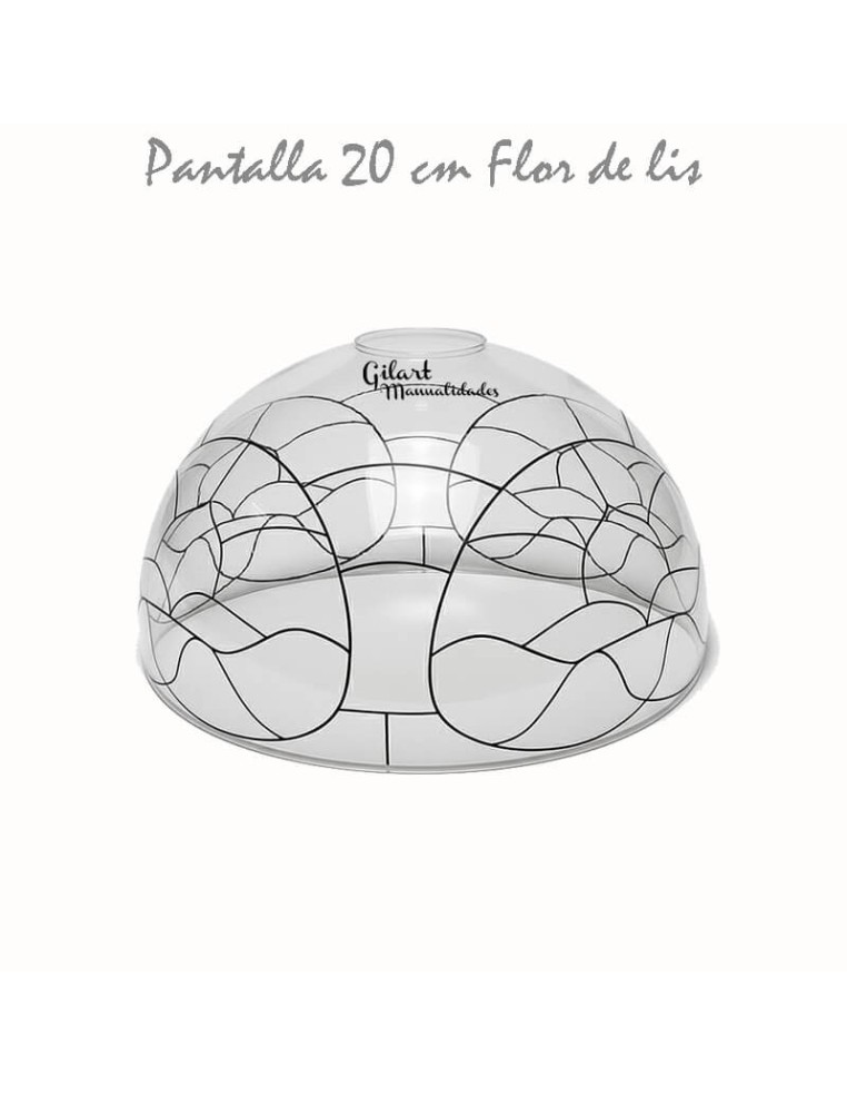 Manualidades: Pantalla Tiffany. DIY Metacrilato 20 cm - Flor de Lis.