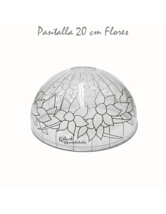 Pantalla de metacrilato 20 cm DIY estilo Tiffany diseño Flores para lámparas.