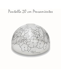 Pantalla Lámpara Tiffany Metacrilato 20 cm con diseño de Pensamientos listo para pintar.