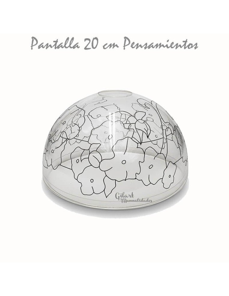 Manualidades: Pantalla Tiffany. DIY Metacrilato 20 cm - Pensamientos Flores.