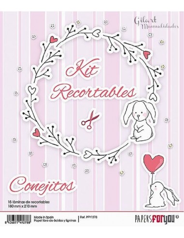 Kit recortables conejitos paper for you pfy-1278