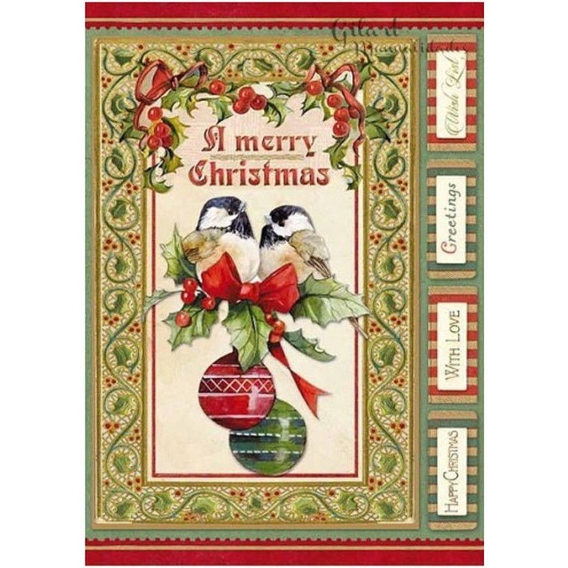 Papel arroz A4 Stamperia A merry christmas DFSA4340