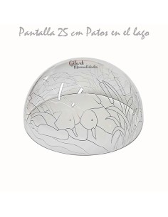 Manualidades: Pantalla Tiffany. DIY Metacrilato 25 cm - dibujo Patos en el lago