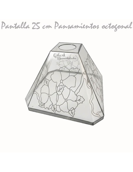 Manualidades: Pantalla Tiffany. DIY Metacrilato 25 cm octogonal - dibujo Pensamientos