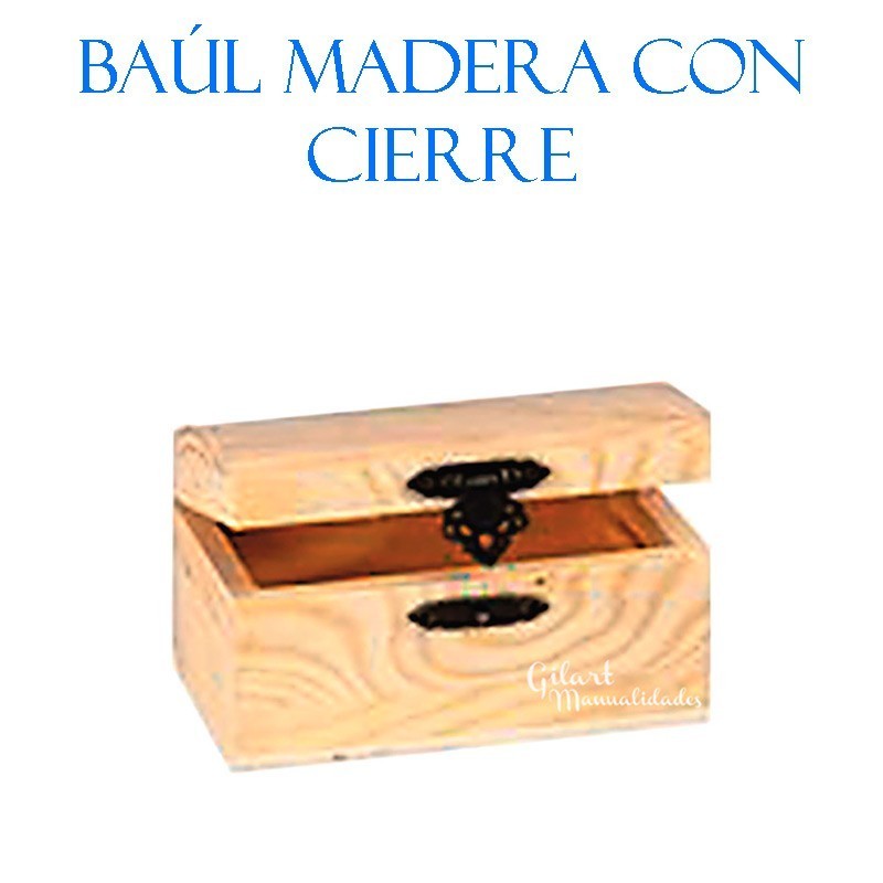 Baúl madera pino con cierre 120x70x65 mm