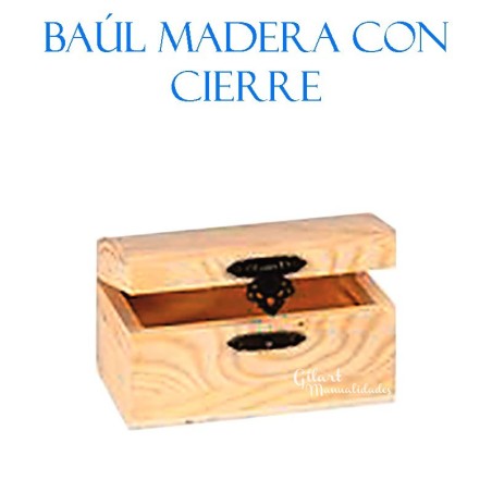 Baúl madera pino con cierre 120x70x65 mm