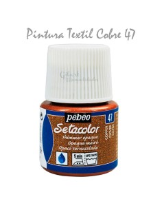 Pintura textil Pebeo Setacolor Moiré efecto tornasolado color Cobre 47