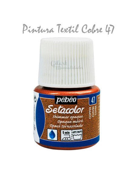 Pintura textil Pebeo Setacolor Moiré efecto tornasolado color Cobre 47
