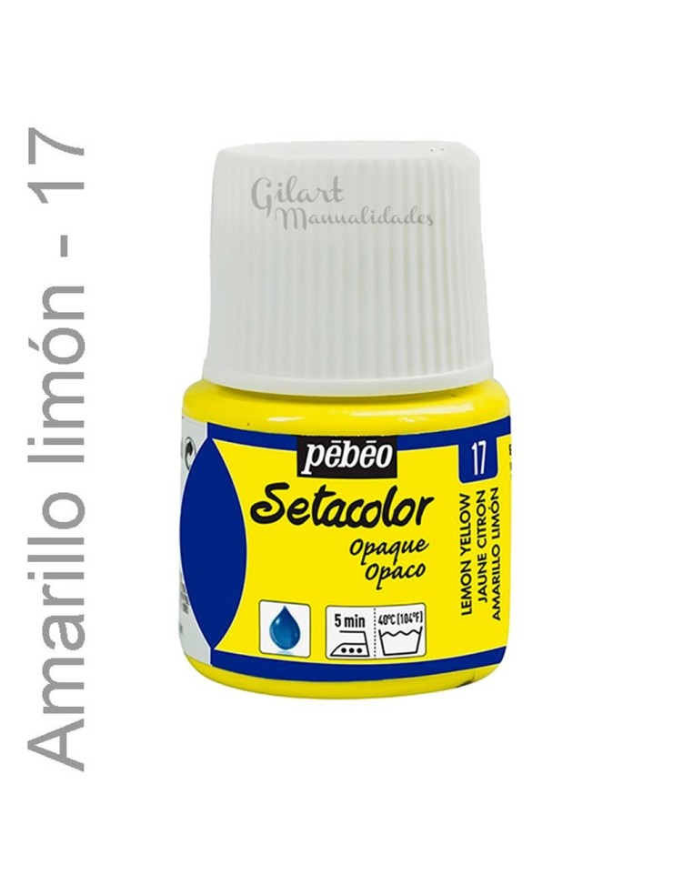 La energía del color Amarillo limón 17 de Setacolor aporta frescura y vitalidad a tus creaciones.
