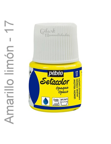 La energía del color Amarillo limón 17 de Setacolor aporta frescura y vitalidad a tus creaciones.