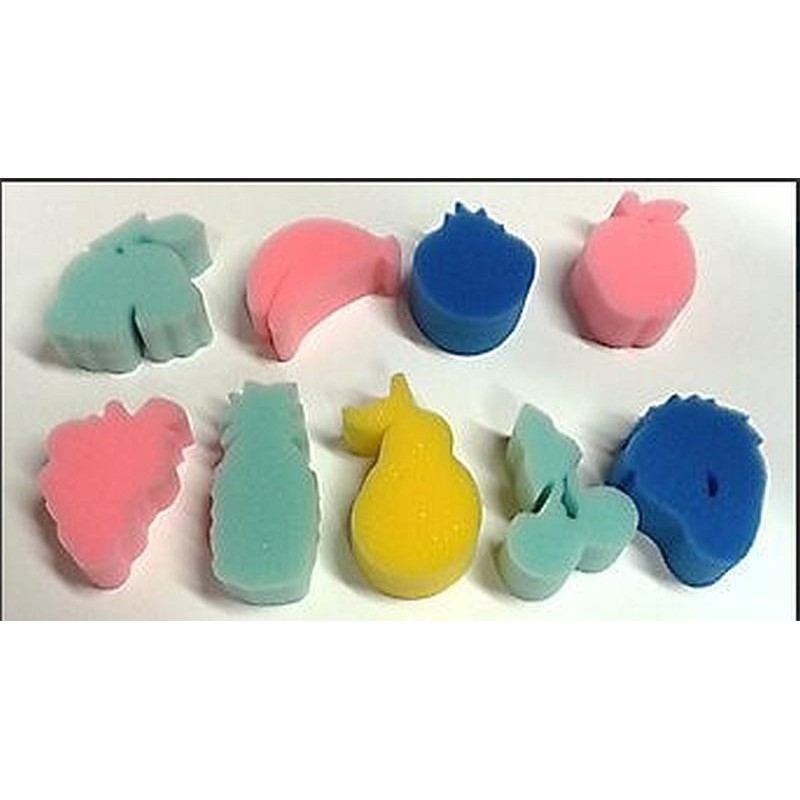 Esponjas para estampar figuras de frutas 10 unidade