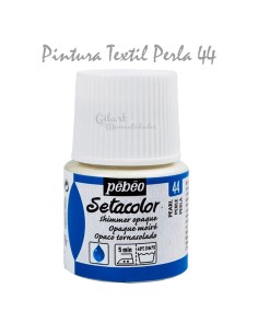 Pintura textil Pebeo Setacolor Moiré efecto tornasolado color Perla 44