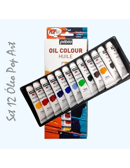 Explora colores intensos y brillantes con este set compacto de óleos Pebeo.
