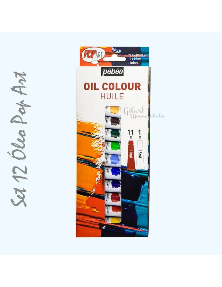 Óleo Pebeo Pop Art de 12 tubos para dar tus primeros pasos en el mundo del arte.