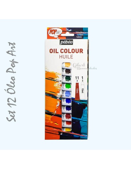 Óleo Pebeo Pop Art de 12 tubos para dar tus primeros pasos en el mundo del arte.