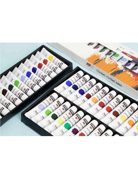 Óleo Pebeo Pop Art de 18 tubos para ampliar tus posibilidades creativas en el arte