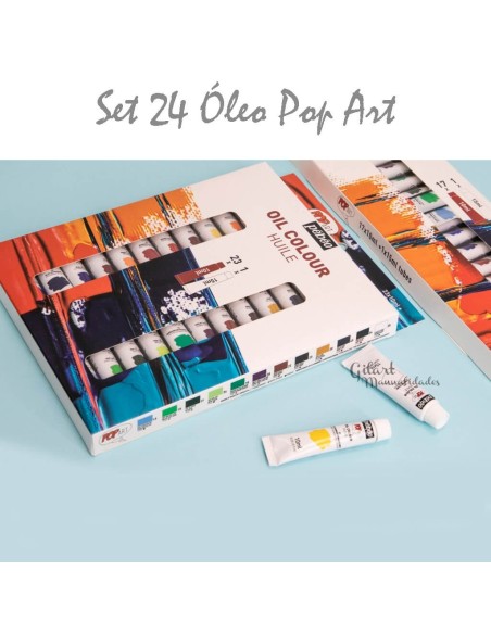 Explora un mundo de color con los 24 tubos de óleo Pebeo y su textura profesional.