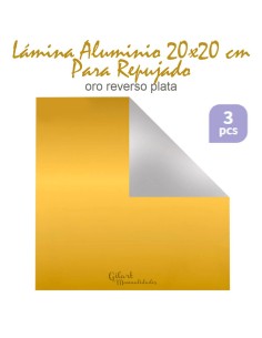 Comprar Láminas Aluminio Repujado Oro/Plata 20x20 cm | Gilart