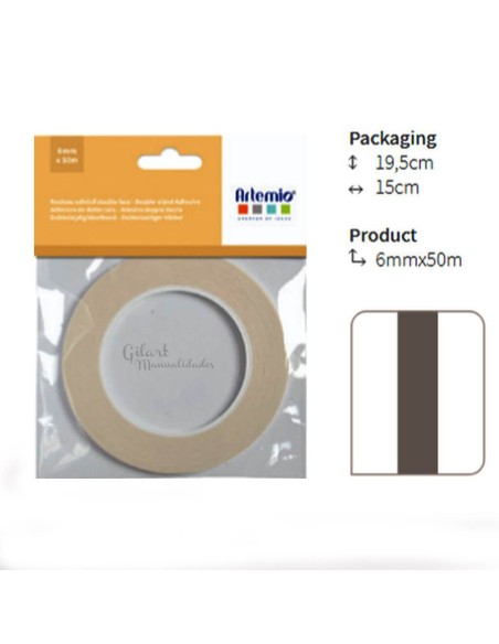 Medidas del rollo y ancho de 6 mm para trabajos precisos y detallados