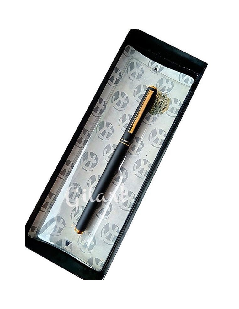 Comprar Pluma inoxcrom electroplated sagitarius negra 24 kts | Gilart