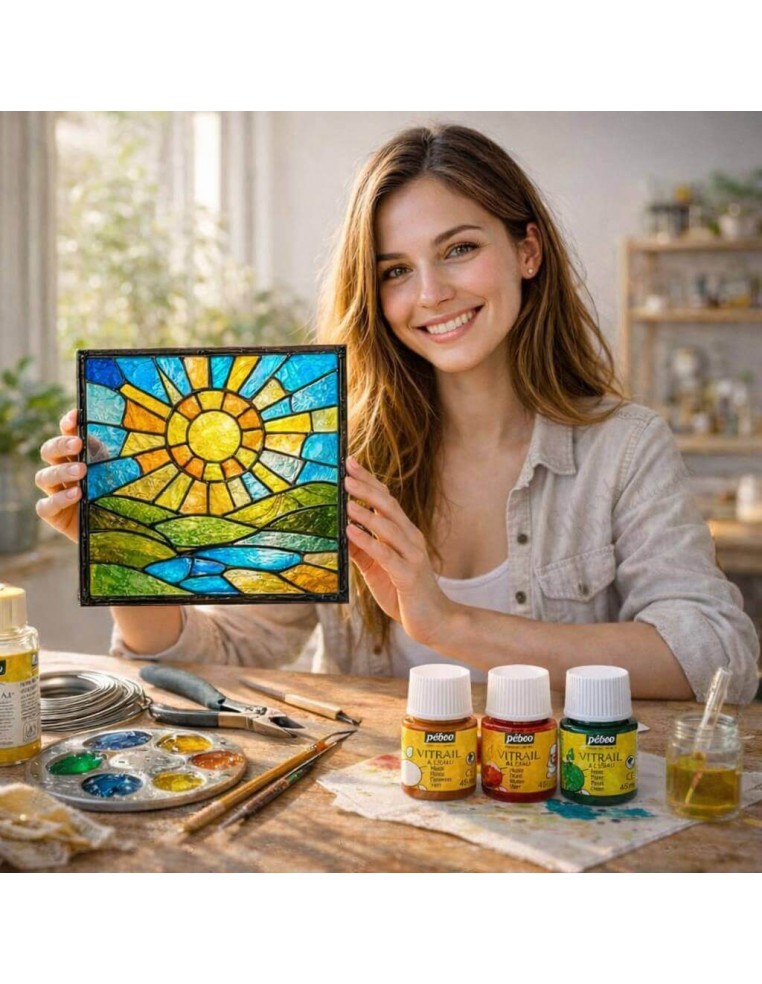 Comprar Set 10 Pinturas Cristal Vitrail Pebeo | Gilart Manualidades