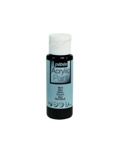 Pintura acrílica mate Pebeo 59 ml en negro 17, acabado intenso y cubriente.