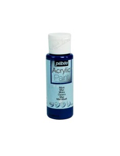 Pintura acrílica mate Pebeo 59 ml en azul marino 29, acabado intenso y cubriente.