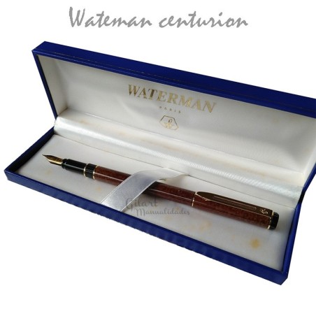 Pluma estilográfica waterman centurión laca marrón